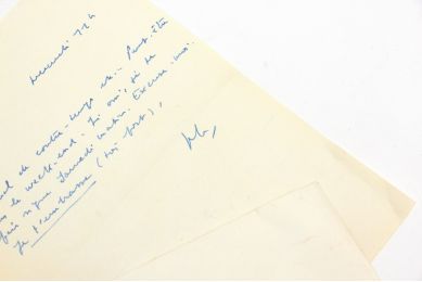 SOLLERS : Billet autographe signé adressé à Jani Brun - Libro autografato, Prima edizione - Edition-Originale.com
