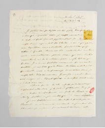 STENDHAL : Lettre autographe adressée à sa soeur Pauline :  « Un solitaire est jaloux de sa liberté. C'est son plus grand bien comme c'est celui de tous les hommes. » - Autographe, Edition Originale - Edition-Originale.com