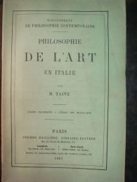 TAINE : Philosophie de l'art en Italie - Prima edizione - Edition-Originale.com