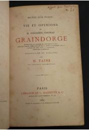 TAINE : Vie et opinions de M. Frédéric-Thomas Graindorge - Autographe, Edition Originale - Edition-Originale.com