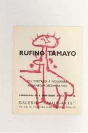 TAMAYO : Carton d'invitation à l'exposition des oeuvres de Rufino Tamayo - Edition Originale - Edition-Originale.com