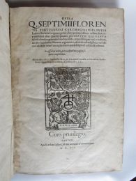 TERTULLIEN : Opera D. Septimii Florentis Tertulliani Carthagensis - Edition-Originale.com