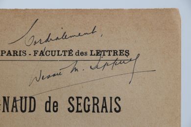 TIPPING : Jean Regnaud de Segrais, l'homme et son oeuvre - First edition - Edition-Originale.com