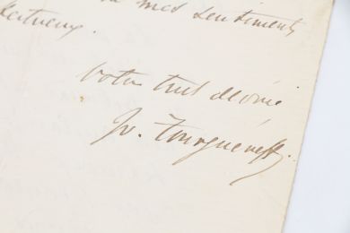 TOURGUENIEV (ou TOURGUENEFF) : Lettre autographe signée adressée à Gabriel Monod - Signiert, Erste Ausgabe - Edition-Originale.com