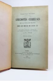 TOUSSAINT : Anecdotes curieuses de la cour de France sous le règne de Louis XV - Edition-Originale.com