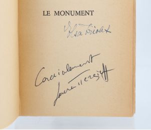 TRIOLET : Le monument - Autographe, Edition Originale - Edition-Originale.com