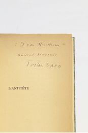 TZARA : L'antitête - Autographe, Edition Originale - Edition-Originale.com