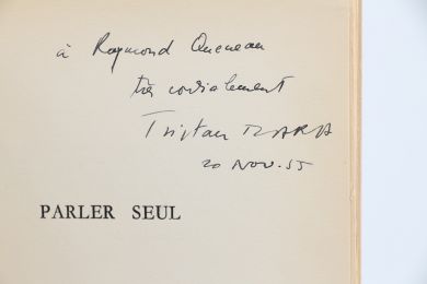 TZARA : Parler seul - Signed book - Edition-Originale.com