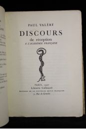 VALERY : Discours de réception à l'Académie française - Erste Ausgabe - Edition-Originale.com