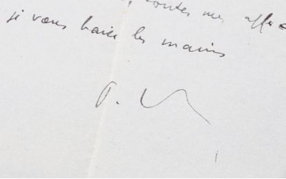 VALERY : Lettre autographe datée et signée adressée à un confrère écrivain à propos de l'envoi de son dernier ouvrage : 