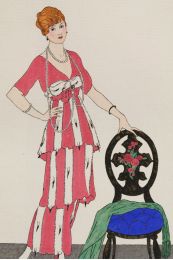 Costumes parisiens. Robe à volants (pl.123, Journal des Dames et des Modes, 1913 n°54) - Erste Ausgabe - Edition-Originale.com