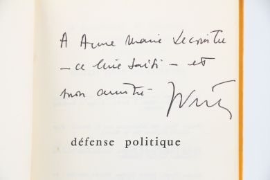 VERGES : Défense politique - Autographe, Edition Originale - Edition-Originale.com