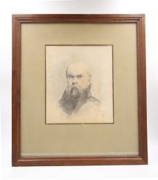 VERLAINE : Portrait à l'aquarelle et à l'encre de Paul Verlaine - Autographe, Edition Originale - Edition-Originale.com