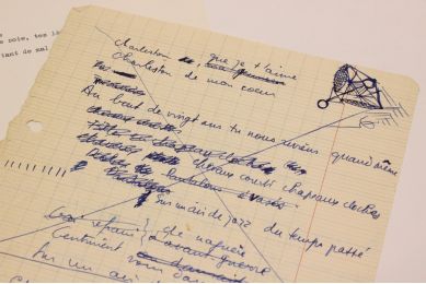 VIAN : Deux manuscrit autographes complets dont un de la chanson de Boris Vian intitulée 