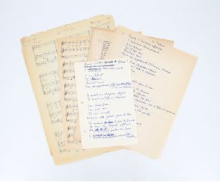 VIAN : Deux manuscrits autographes complets de la chanson de Boris Vian intitulée 