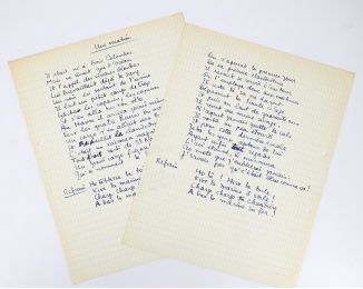 VIAN : Ensemble complet du manuscrit et du tapuscrit de la chanson de Boris Vian intitulée 