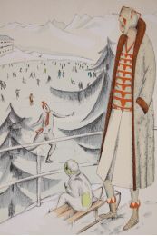 VIONNET : La Patinoire. Costume et manteau, pour les sports d'hiver, de Madeleine Vionnet (pl.38, La Gazette du Bon ton, 1924-1925 n°5) - First edition - Edition-Originale.com