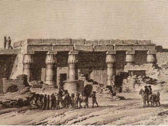 Voyage dans la Basse et Haute Egypte : 1. Temple d'Appolinopolis magna à Etfu. 2. Situation d'Etfu et de son temple. (Planche 58).<br /> - Edition-Originale.com