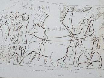 Voyage dans la Basse et Haute Egypte : Bas-reliefs historiques du temple de Qarnâq à Thèbes. (Planche 133).<br /> - Erste Ausgabe - Edition-Originale.com