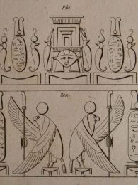 Voyage dans la Basse et Haute Egypte : Frises emblématiques de différents temples égyptiens. (Planche 116).<br /> - Edition-Originale.com