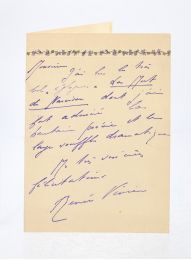 VIVIEN : Lettre autographe signée adressée au poète Jean-Marc Bernard : 