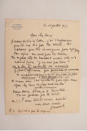 VLAMINCK : Lettre autographe datée et signée à son ami Francis Carco : 