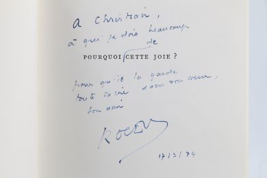 VRIGNY : Pourquoi cette joie ? - Autographe, Edition Originale - Edition-Originale.com