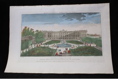 Vue d'optique - L'hôtel des ambassadeurs, à la Cour de Vienne, prise côté du jardin.  - Edition Originale - Edition-Originale.com