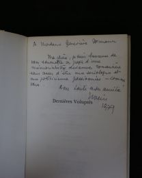 WEISS : Dernières voluptés - Autographe, Edition Originale - Edition-Originale.com