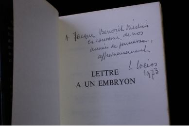 WEISS : Lettre à un embryon - Libro autografato, Prima edizione - Edition-Originale.com