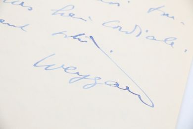 WEYGAND : Lettre autographe datée et signée dans laquelle il refuse une tentative de biographie : 