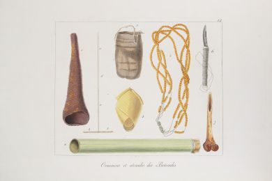 WIED-NEUWIED : Ornemens et utensiles des Botocudes - Voyage au Brésil, Dans les années 1815, 1816 et 1817, par S. A. S. Maximilien, Prince de Wied-Neuwied.  - First edition - Edition-Originale.com