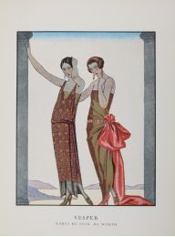 WORTH : Vesper. Robes du soir, de Worth (pl.60, La Gazette du Bon ton, 1922 n°8) - First edition - Edition-Originale.com