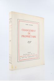 WURMSER : Changement de propriétaire - First edition - Edition-Originale.com