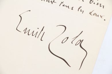 ZOLA : Lettre autographe datée et signée à Octave Mirbeau le remerciant pour sa bienveillante critique de Travail : 