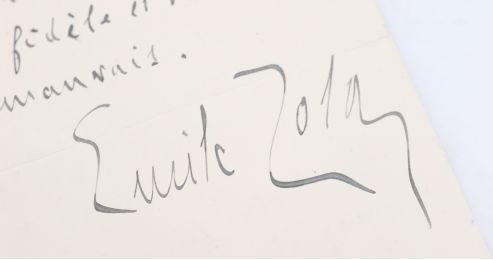 ZOLA : Lettre autographe datée et signée, en exil pendant l'Affaire Dreyfus : 