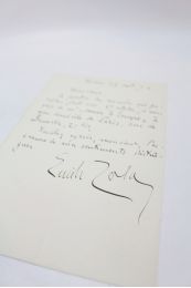 ZOLA : Lettre autographe datée, signée et adressée depuis Médan - Signiert, Erste Ausgabe - Edition-Originale.com