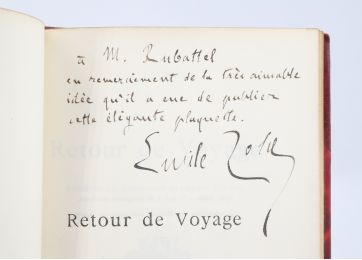 ZOLA : Retour de voyage. - Lettre du capitaine Tanera sur la débâcle - Libro autografato, Prima edizione - Edition-Originale.com