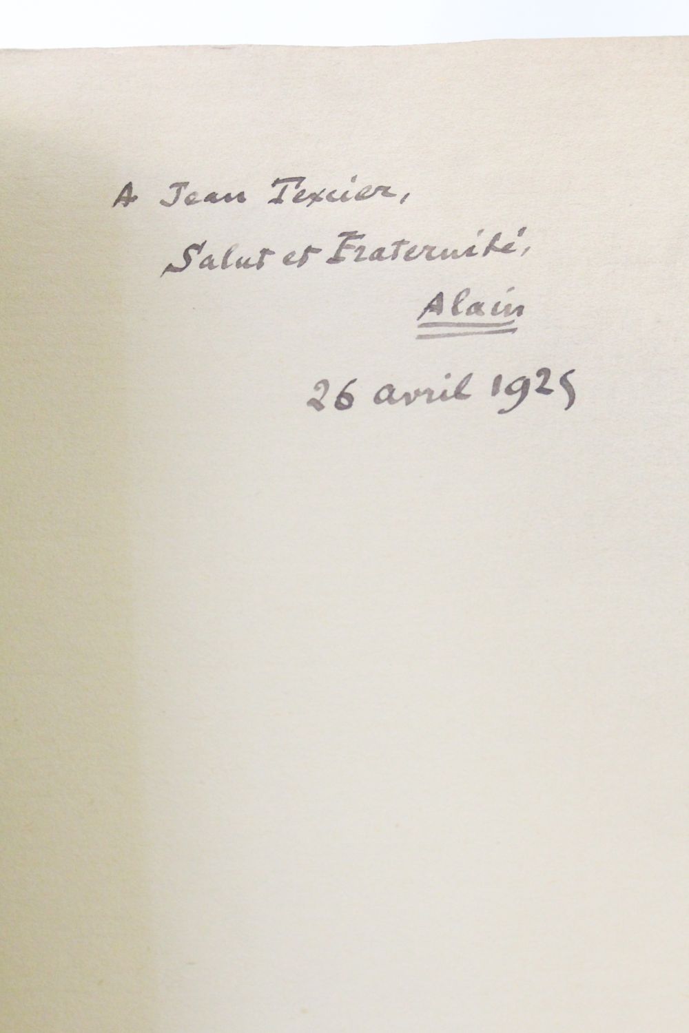 ALAIN : Propos Sur Le Bonheur - Signed Book, First Edition - Edition ...