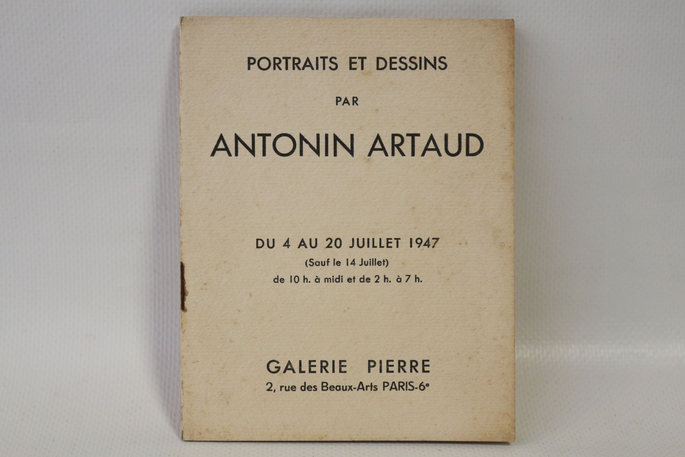 ARTAUD : Portraits et dessins par Antonin Artaud - Signed book 