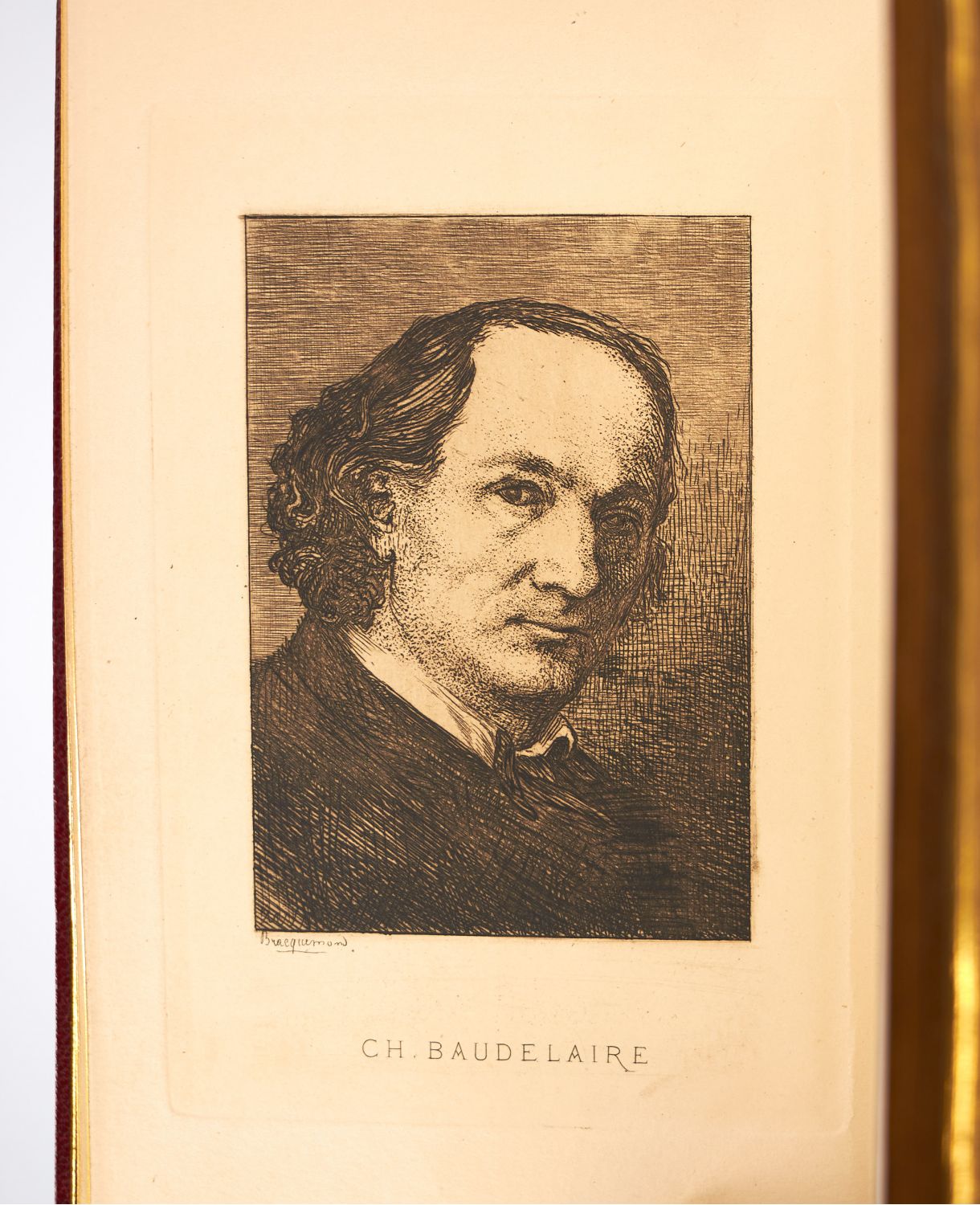 Feliz Bracquemond, 1857 (unused title piece for Baudelaire' Les Fleurs du  Mal)