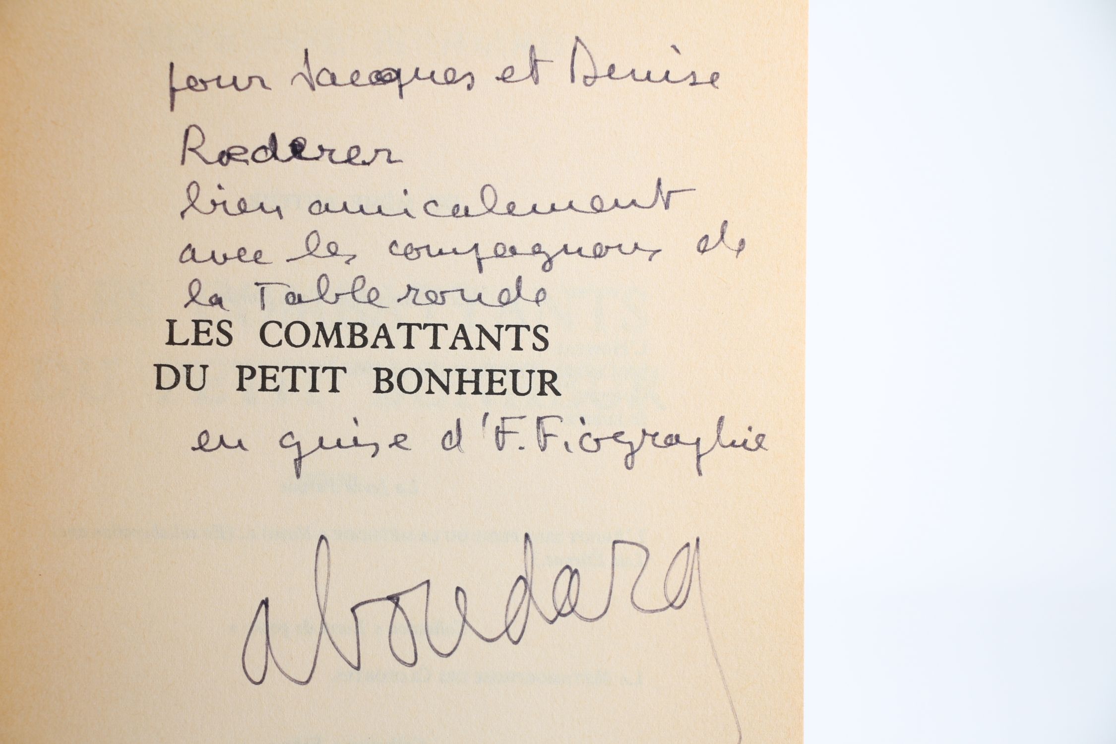 BOUDARD : Les Combattants du petit Bonheur - Signed book, First edition ...