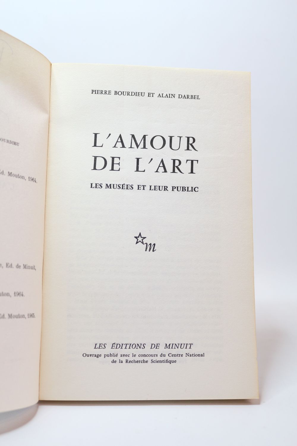 Bourdieu L Amour De L Art Les Musees Et Leur Public Autographe Edition Originale Edition Originale