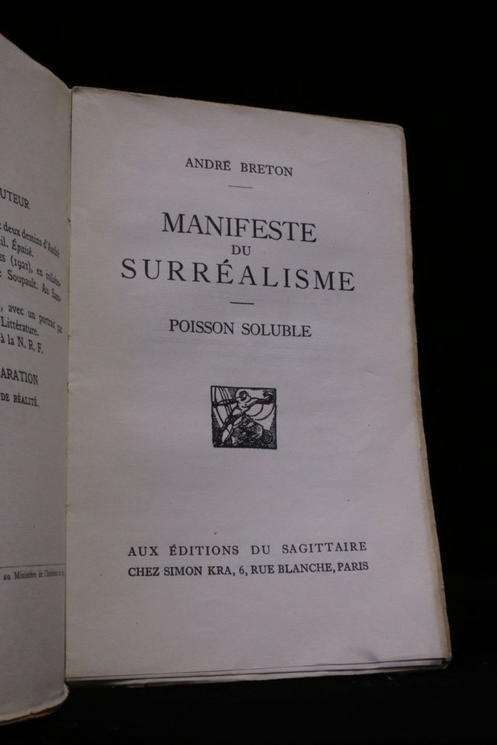 BRETON : Manifeste du surréalisme - First edition - Edition-Originale.com