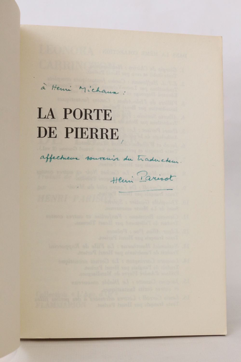 CARRINGTON : La porte de pierre - Signed book, First edition - Edition ...