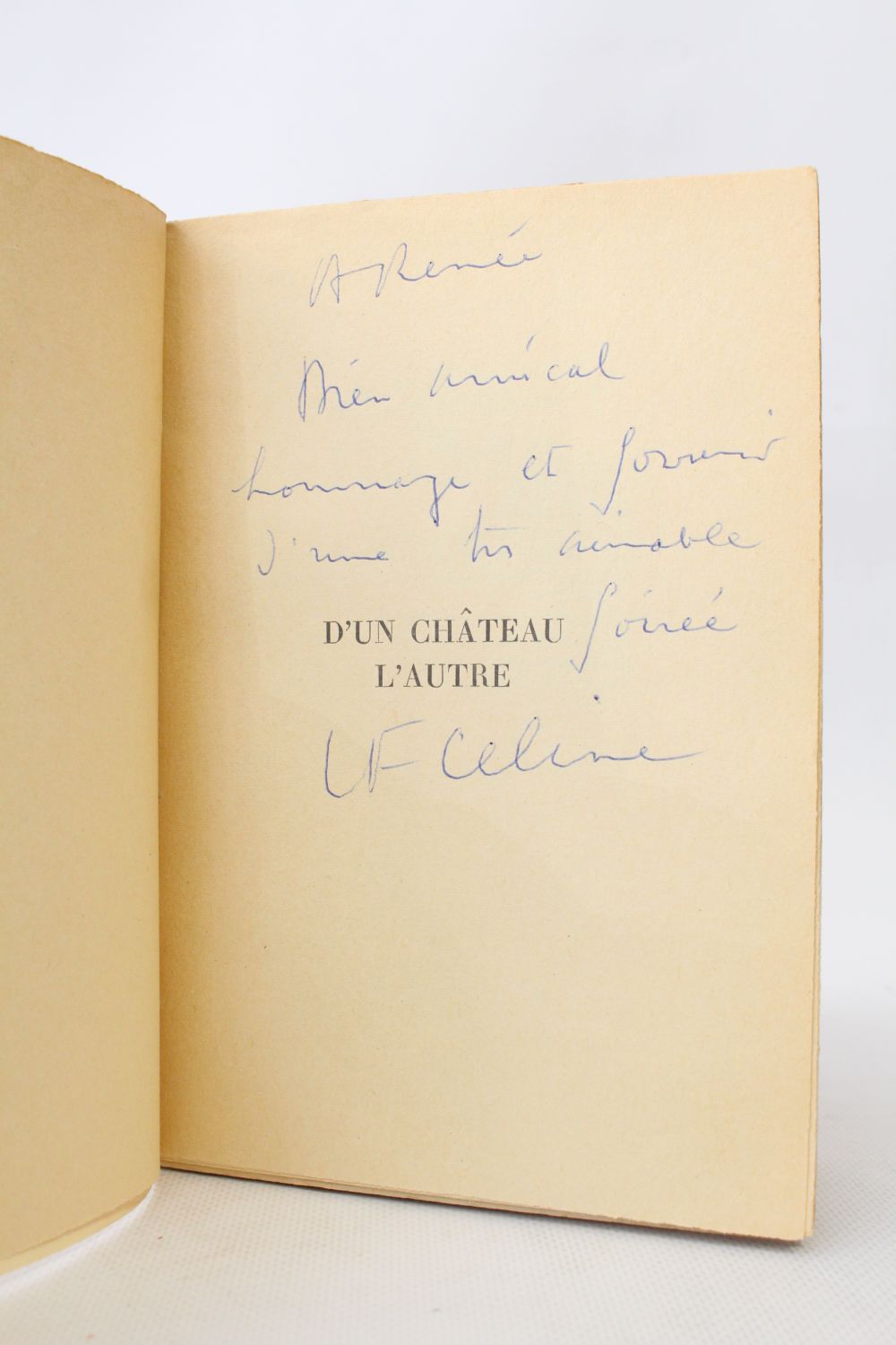 Celine D Un Chateau L Autre Signed Book First Edition Edition Originale Com