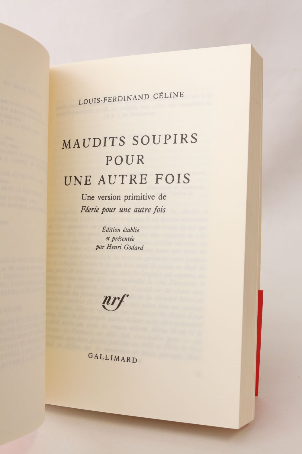 CELINE : Maudits soupirs pour une autre fois. - Une version primitive ...