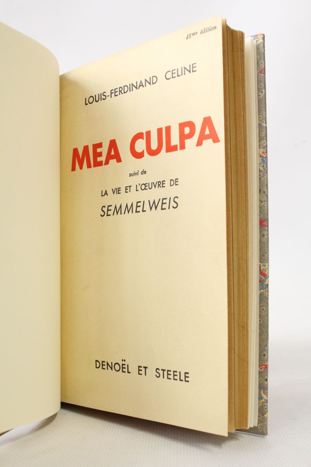 CELINE : Mea Culpa Suivi De La Vie Et L'oeuvre De Semmelweis - Edition ...