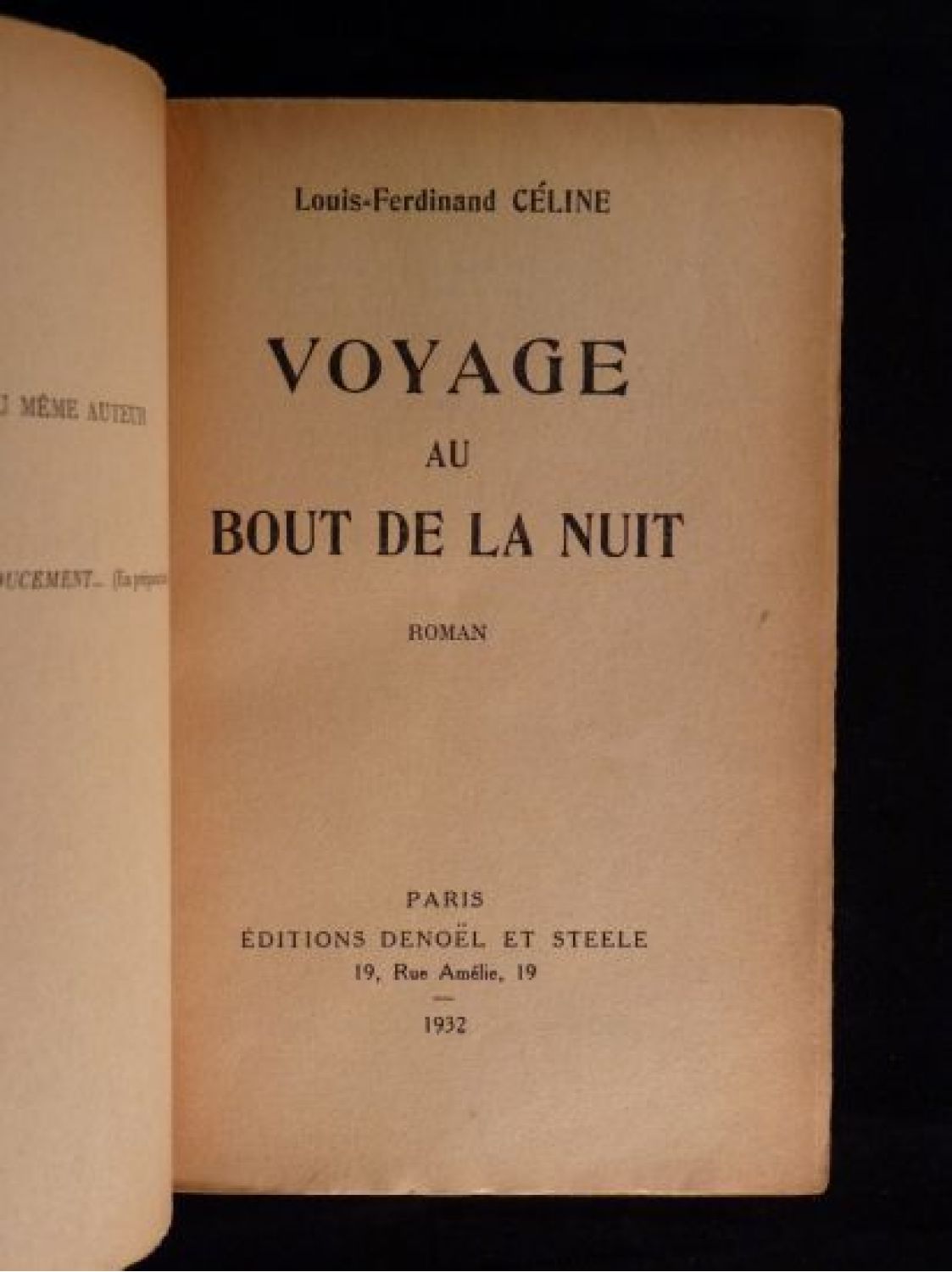 CELINE : Voyage au bout de la nuit - First edition - Edition-Originale.com