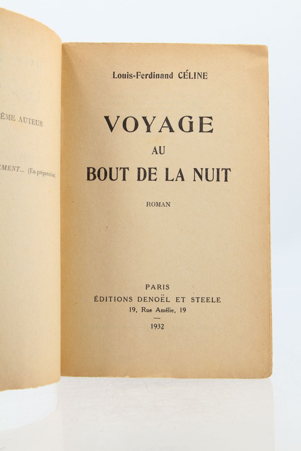 Voyage au bout de la nuit.,1932,The author's debut, inscribed to